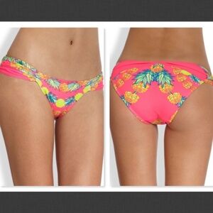 NEW Mara Hoffman Ruched Side Garlands Bikini Bottom Size XS
